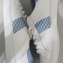 Michael Kors Women's White, Light Blue Colby Platform Athletic Sneakers 