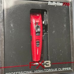 Babyliss Pro FX3 Professional High-Torque Clipper Red Barber Hair