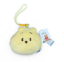 MINISO Disney Winnie the Pooh Plush Coin Pouch Bag Charm Wristlet NEW