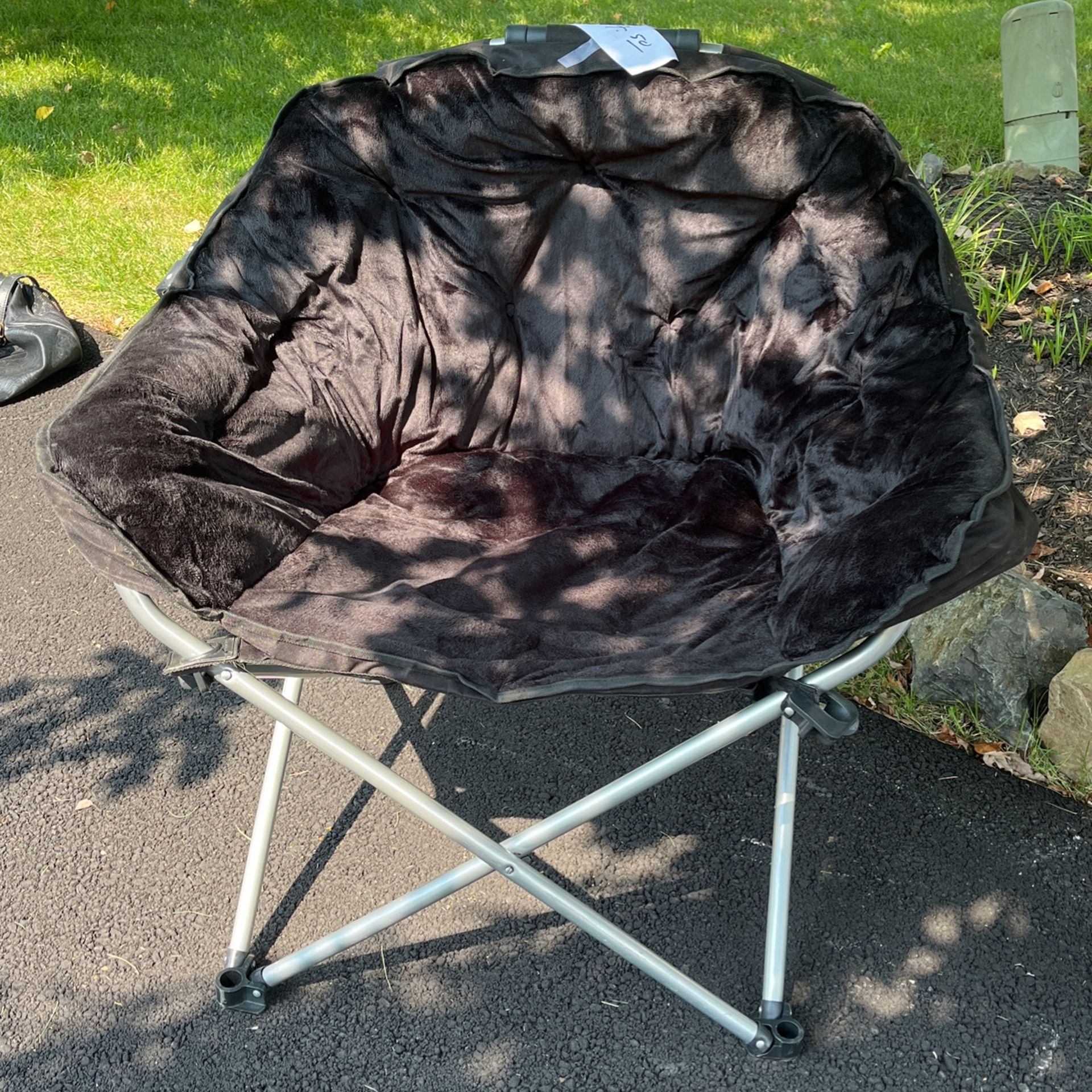 Folding Black Camping Or Relaxing Chair