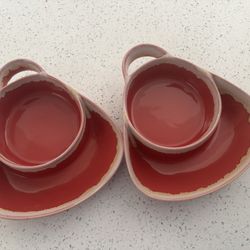 Soup and Sandwich/Chip and Dip Bowl Set