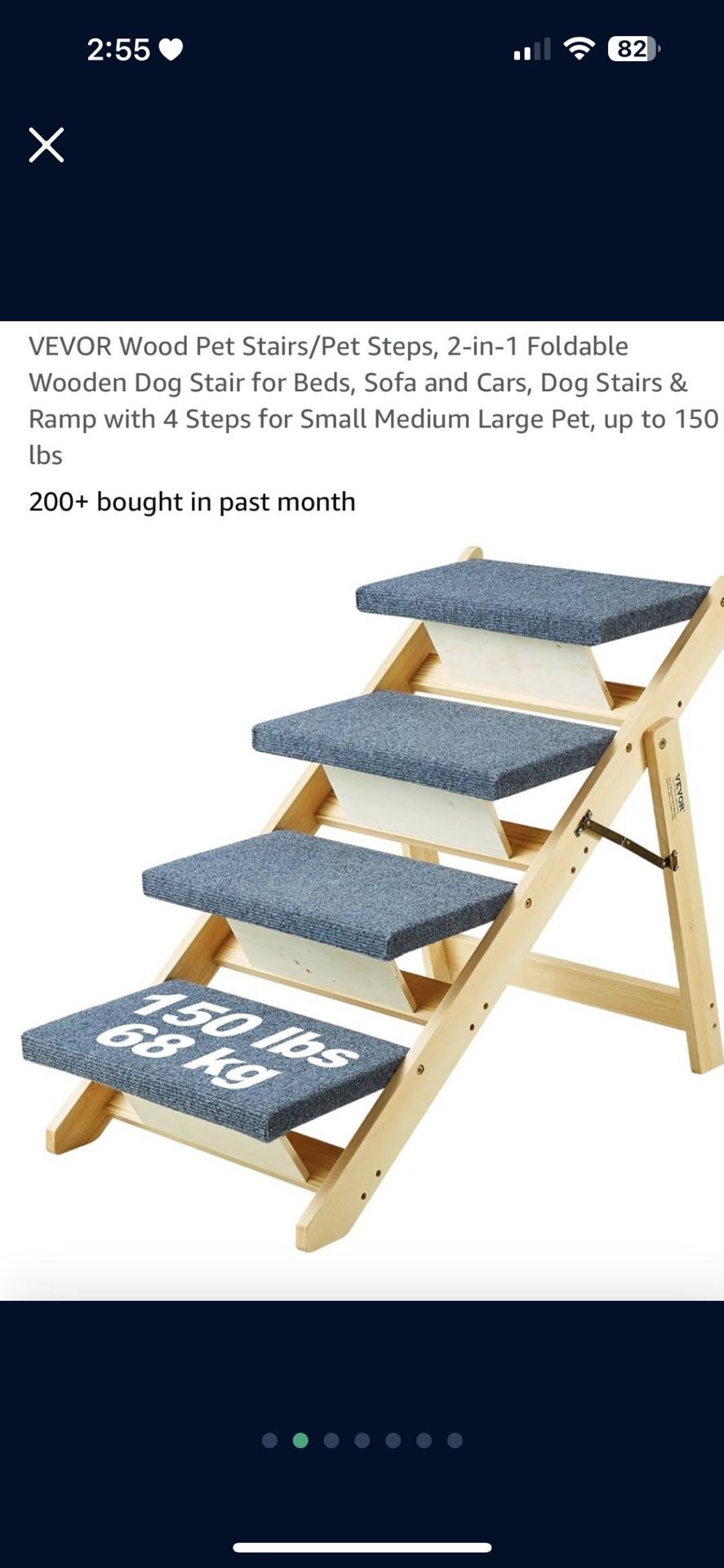 VEVOR Wood Pet Stairs