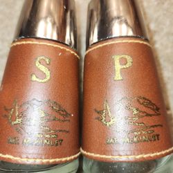 MCM Mt. McKinley Leather Wrapped Glass Salt & Pepper Shakers