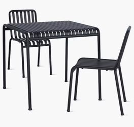 HAY Palissade Outdoor Cafe Table in Anthracite (Dark Grey)