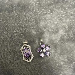 Amethyst Pendants 2 Piece