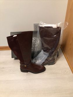 Vince Camuto Mahogany Amabela Knee High Boots - Womens 10W, NEW In Box