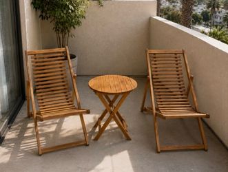 Solid wood chairs and table