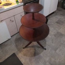 Antique Dumb Waiter Table 1920s