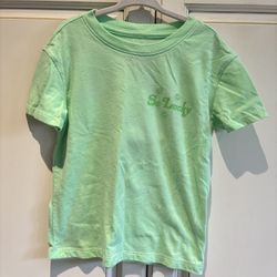 Cat & Jack Size 4T light green t-shirt So Lucky short sleeve
