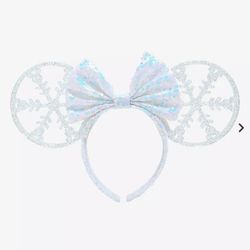 Disney Snowflake Minnie Mouse Ears - BoxLunch Exclusive