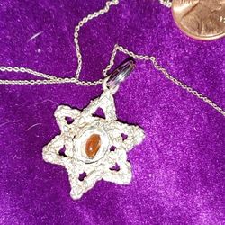 Star of David Charm Necklace