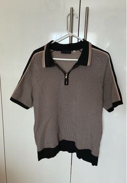 Elie Tahari Knit Zip Polo Shirt XL - Brand New