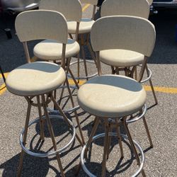 Six Cosco Bar Stool Chairs