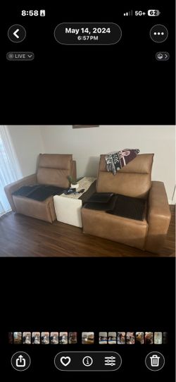 Rooms To Go ModularTwo Dual Power Reclining Sofa – 2 Modular Seats – $800