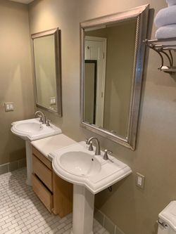 2 MIRRORS PORTRAIT STYLE FRAMED