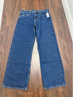 NWT GAP X HAILEY BIEBER The Hailey Low Rise Loose Jeans - Medium Indigo - 28/6