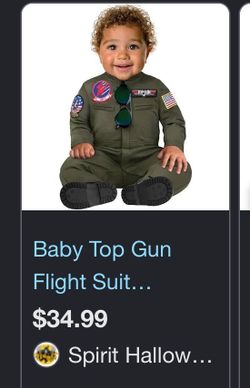 Spirit Halloween Baby Top Gun Flight Suit