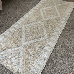 Yellow and White Floor Runner