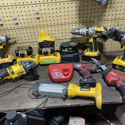 Dewalt And Milwaukee Tools. 