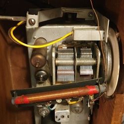 Old 1950's Phone, Radio With Frame