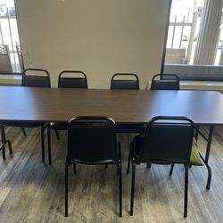8 Ft Folding Table – Sturdy & Great Condition