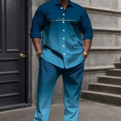 Men's Plus Size Casual Sport Suit