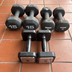 Sets of Dumbells 15s 10s 5s