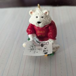 Polar Bear Santa Dad, Hallmark Ornament