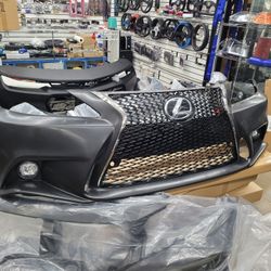 2006-2013 Lexus IS250 IS350 Conversion to 14+ F-Sport front bumper + FOG. Unpainted