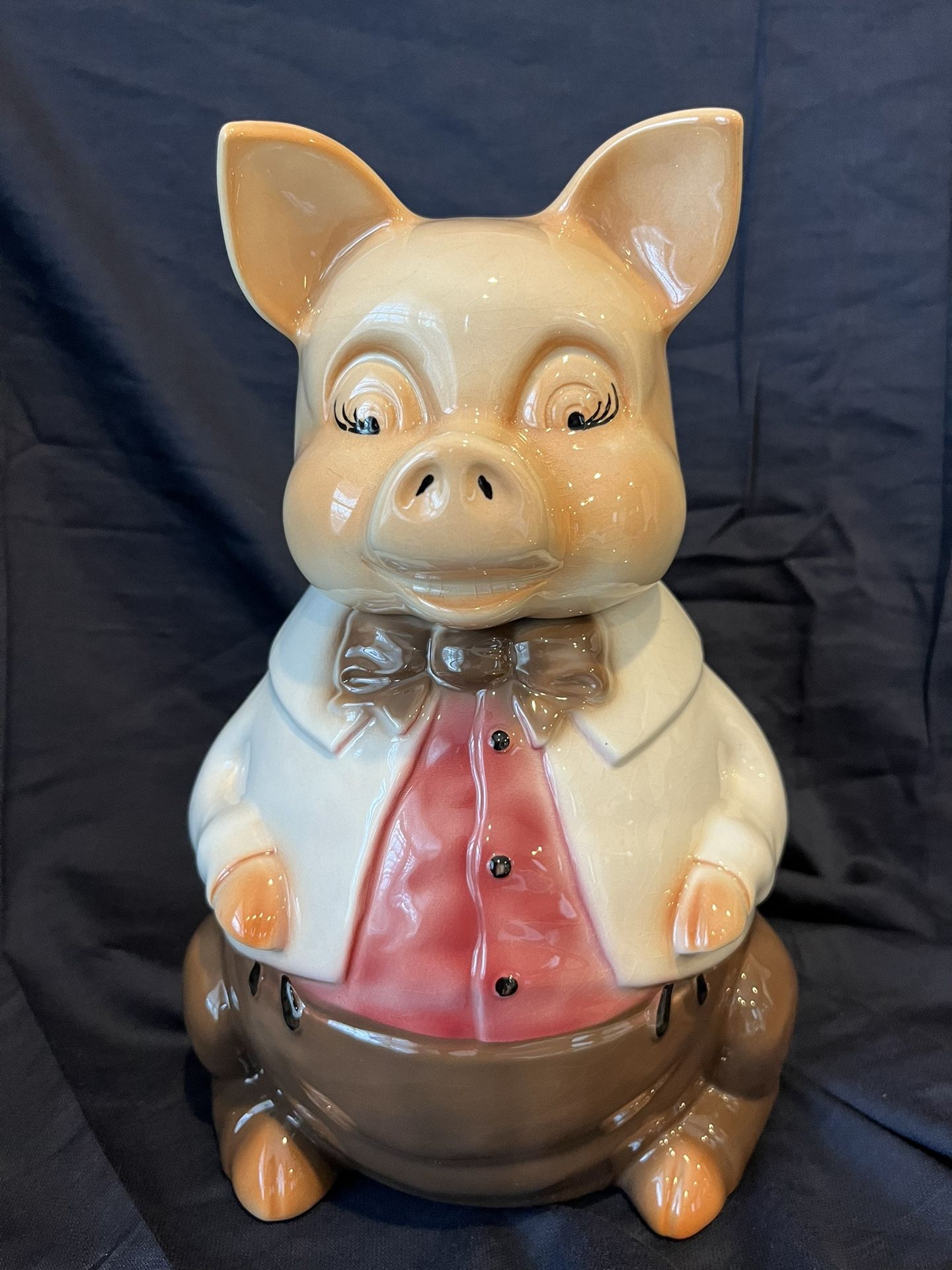 Vintage HJ Wood Staffordshire England Pig Cookie Jar