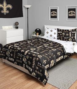 New Orleans Saints Comforter Bedding 5 Piece Twin Set