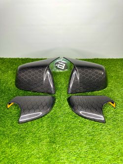 Tesla Model Y Carbon Fiber Mirror Cap Bundle 