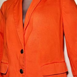 Banana Republic Orange Blazer Size 10