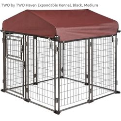 Expandable Kennel, Black, Medium