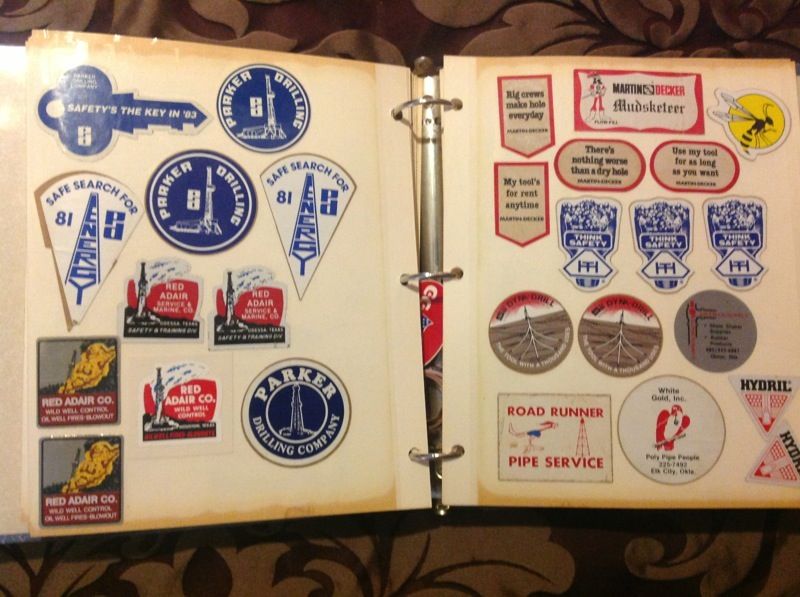 Old collectible oilfield stickers from the 80s