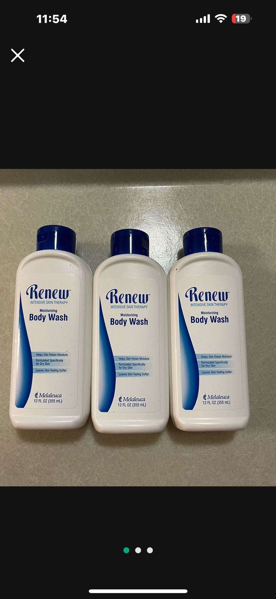 CA. RENEW BODY WASH. MELELEUCA. 12 OZ. $14.00 EACH. SET PRICE. 