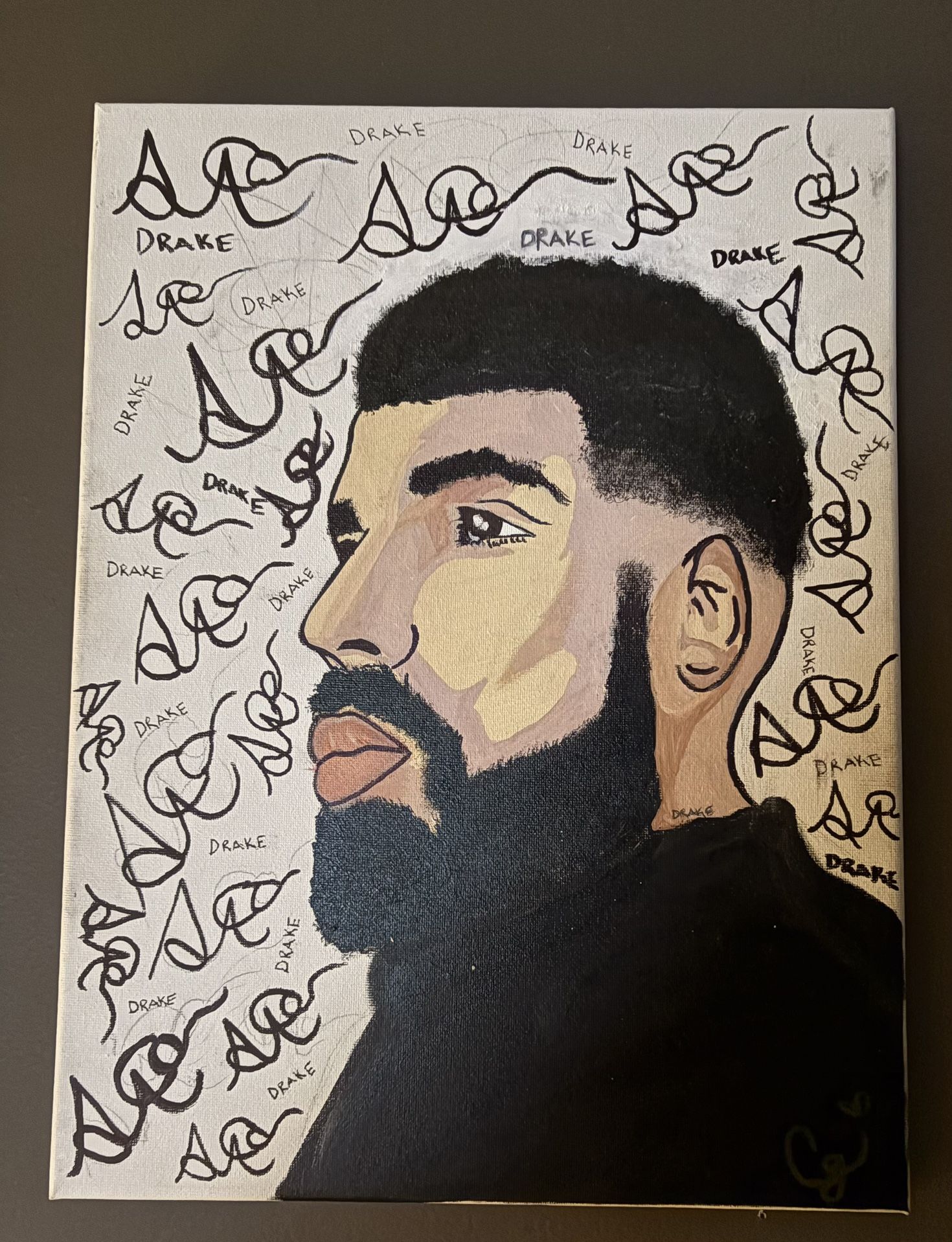 Custom Cartoon Effect Painting Of Drake