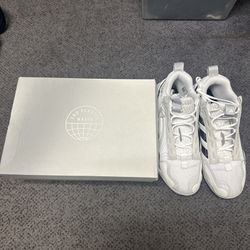 Size 15 - adidas Exhibit B White Black