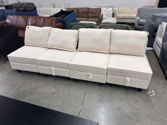 100 inch Modern Modular Storage Sectional Sofa