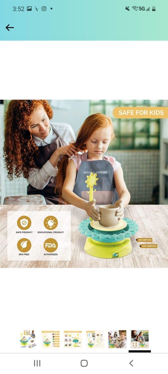 Kids Age 8 and Up, Air Dry Sculpting Clay and Craft Paint kit for Kids, Educational Toy Pottery Studio USB Charger,