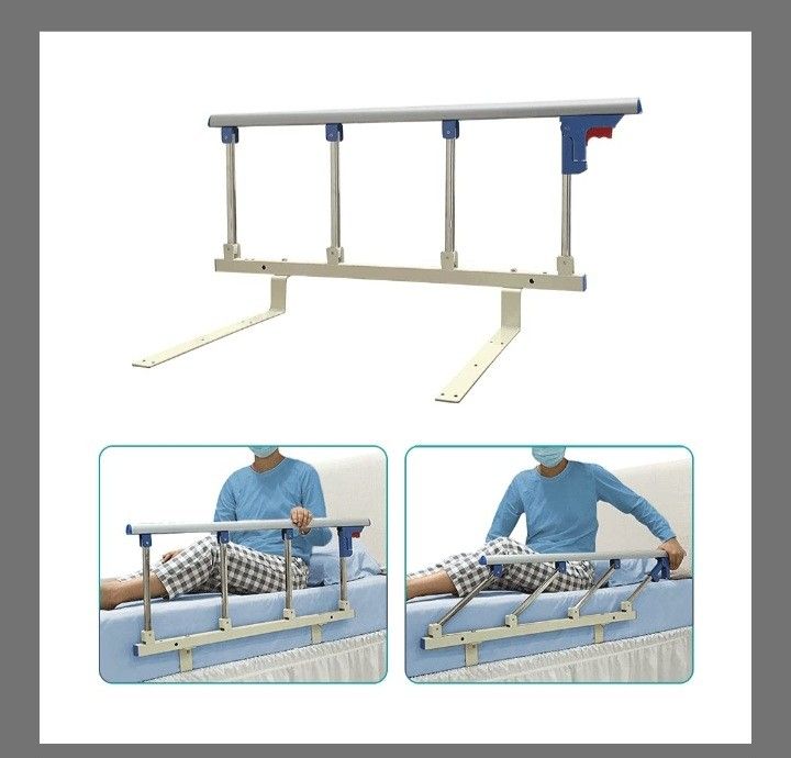 NEAUDE Bed Rails for Elderly Adults Rail Assist for Seniors Safety Bed Cane Guard Railing Bedrail Bar Collapsible Bed Side Grab Rail for #291