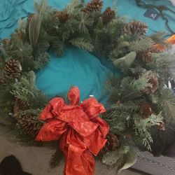 Big Outdoor Christmas Wreath With Lights And Timer