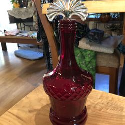 Vintage New Martinsdale Red Lady Astor Decanter