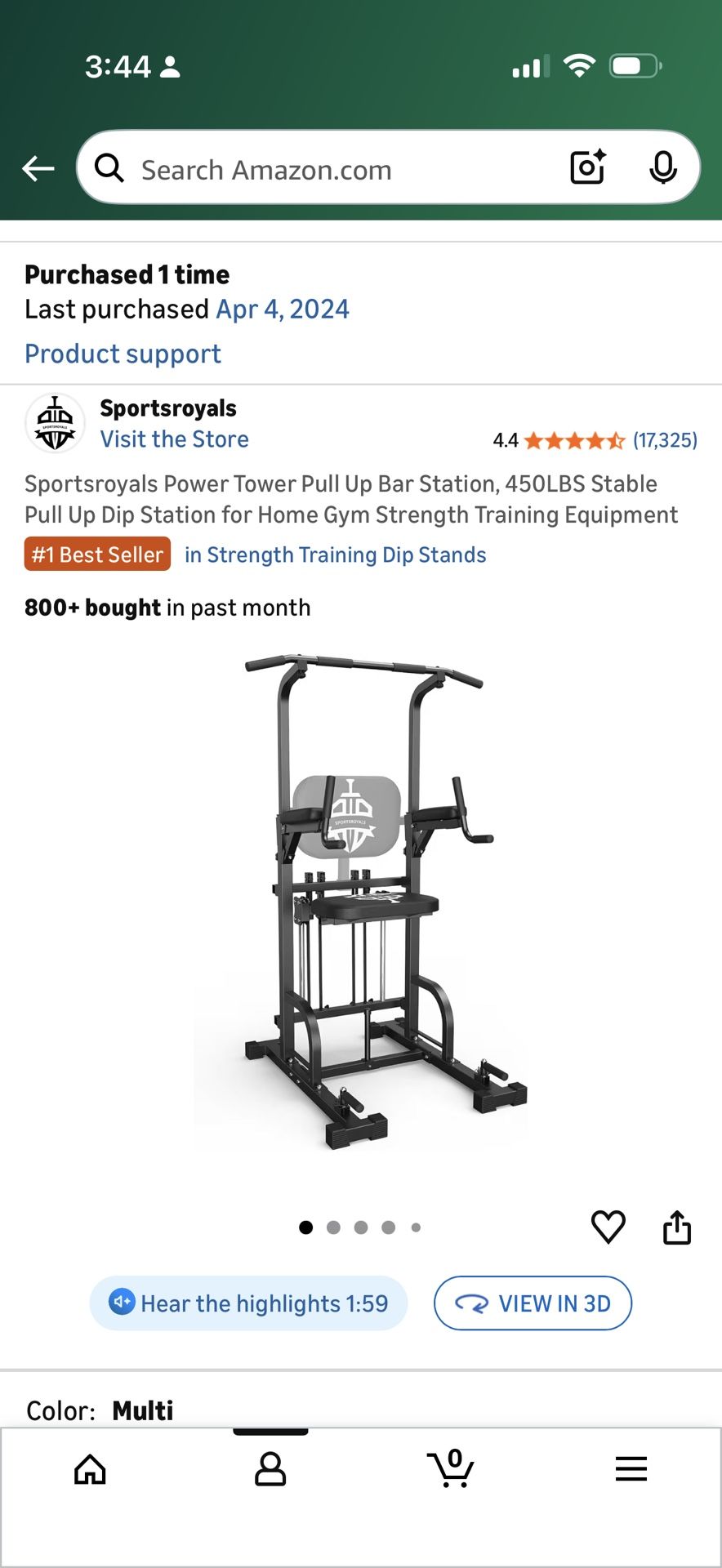 Sportsroyals Power Tower Pull Up Bar Station
