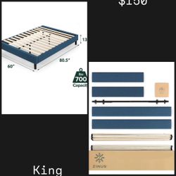 King size platform bed