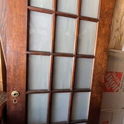 Single Solid Wood Door with lites  32” Wide