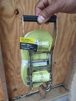 2 in. x 27 ft. Yellow Commercial Ratchet Tie Down Strap