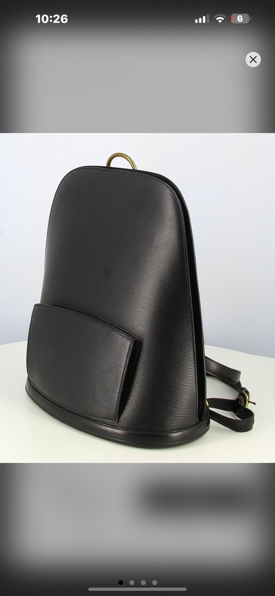1996 Louis Vuitton Gobelins Backpack Leather Epi black 