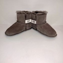 UGG Erin Baby Ankle Bootie 5202 Size L Infant Crib Shoes Gray Nice