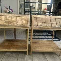 Mango wood night stands